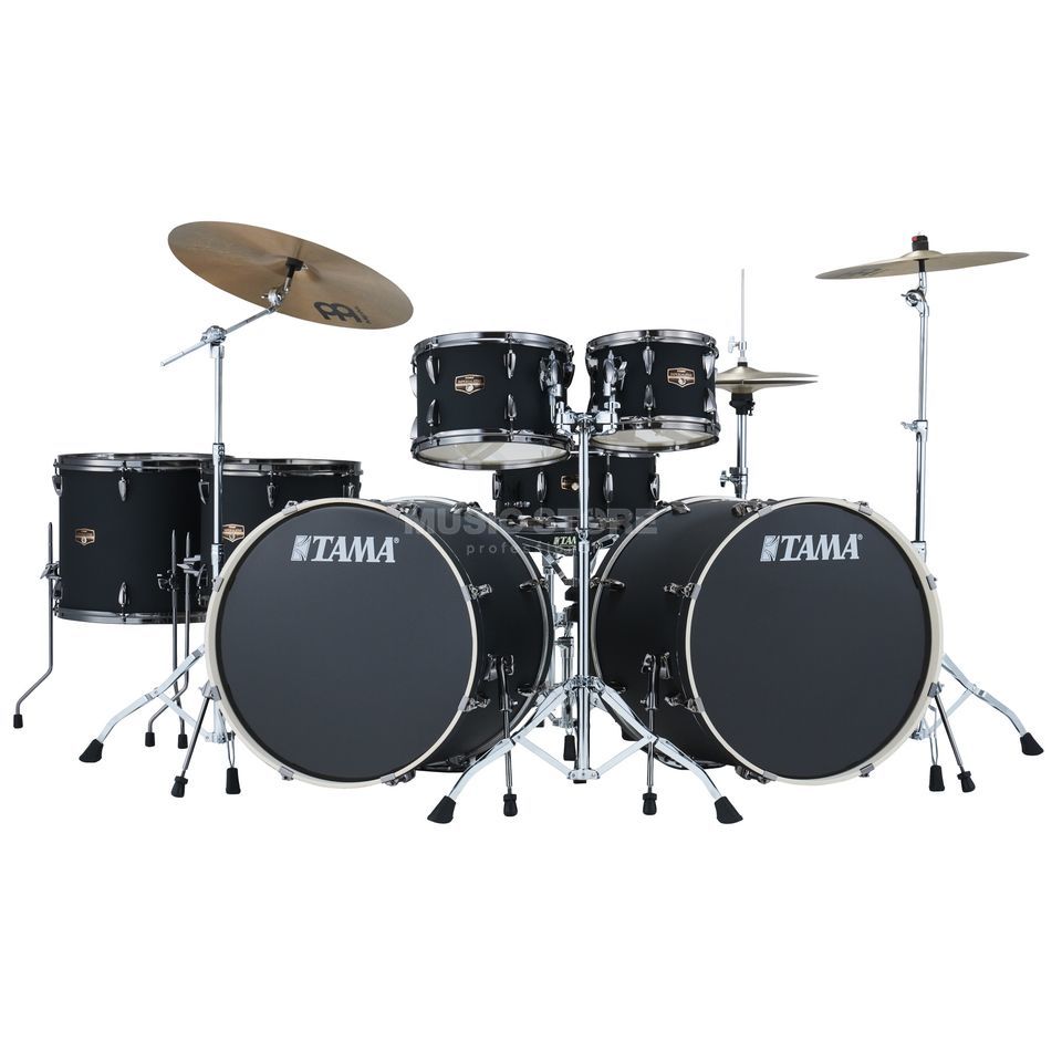 Tama IP72ZH8WBNBOB Imperialstar Double Bass Drum Set Blacked Out Black